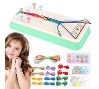 Kit di intrecciatura per braccialetti dell'amicizia, set per la creazione di braccialetti | Kit per la produzione di braccialetti in corda a mano estensibile | Kit completo per intrecciare