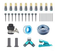 Kit di irrigazione a goccia, 1 set di irrigazione automatica ABS a risparmio idrico, per aiuole, orti, serre e cesti sospesi (A)