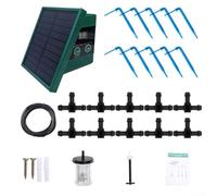 Kit di irrigazione a goccia ad energia solare con timer regolabile e diverse scelte di intervallo per balcone, giardino e piante da patio