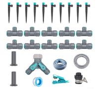 Kit di irrigazione a goccia da giardino e vaso progettato per un uso efficiente dell'acqua e una penetrazione profonda del suolo per sostenere la salute e la crescita delle piante (E)