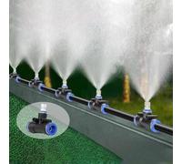 Kit Di Irrigazione A Spruzzo Raffreddamento Esterno Con Ugello Regolabile E Filtro 'acqua For Terrazze Sul Tetto(2543inch/90m/295ft)
