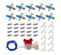 Kit di irrigazione automatica per conigli, 10 mangiatoie per capezzoli, con tubo e raccordi a barba, per porcellini d'India, furetti, cincillà e altri piccoli animali