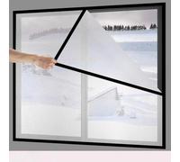 Kit di isolamento for finestre, guarnizioni calde antivento ispessite, tende, pellicola isolante a bolle for porte, camper, seminterrati, serre(Schwarz,W:1.0MxH:0.5M)