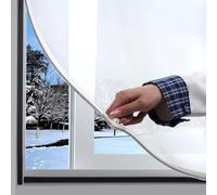 Kit di isolamento magnetico fai da te per finestre, pellicola smerigliata con cornice bianca, max 119,9 x 130,2 cm, adatta a qualsiasi dimensione