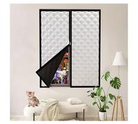 Kit di isolamento per finestre insonorizzate Copertura termica spessa, pellicola antivento per bloccare il freddo per il tetto del giardino d'inverno, oscurante riutilizzabile argento W160cm*H100cm