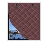 Kit di isolamento per finestre per tenere fuori l'aria fredda dalla finestra - Coperta termica interna per finestre per l'invernamento, Coperta isolante per finestre(120x100cm,marrone)