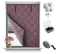 Kit Di Isolamento per Finestre, Tende Termiche Isolanti per Interni, Ritenzione Del Calore a Tre Strati Contro Il Freddo Con Velcro, per Infissi, Mansarde, Roulotte e Camper(76x180cm)