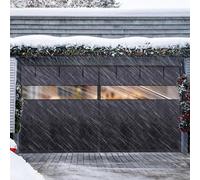 Kit di Isolamento per Porta da Garage,Tenda Termica Magnetica per Porte per l'inverno, Copertura Termica per Porte con finestre a Vista,Cotone Spesso per Porta da Garage per 1 Auto(Black,W213xH198cm)