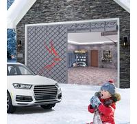 Kit Di Isolamento per Porte Da Garage, Coperta Isolante per Porte Da Garage, Isolamento Termico Tenda Magnetica per Porte, Impermeabile Inverno Tenda Termica Isolante Freddo per Porte(Gray,84*108in)
