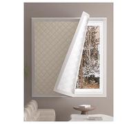 Kit di isolamento termico for finestre - Pronto for l'inverno, autoadesivo, copertura oscurante for tenere fuori il freddo e dentro il caldo, riduzione del rumore(Beige,150x160cm/59.1x63.0in)