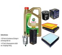 Kit Di Ispezione Filtro Castrol 5L Olio 5W30 Per VW Polo 9N 1.4 16V