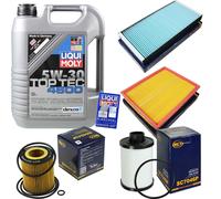 Kit Di Ispezione Filtro Liqui Moly Olio 5L 5W-30 Per Saab 9-3 Kombi YS3F 1.9 TID