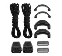 Kit di lacci per scarpe Salomon Quicklace, senza lacci, corde di ricambio per scarpe da sci Salomon Speedcross con sistema di sgancio rapido per escursionismo, corsa, scarponi da sci, nero (140 cm),