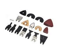 Kit di lame da dritte in acciaio ad alto tenore di carbonio per multiutensile oscillante, set universale di lame per utensili oscillanti con carta abrasiva e guarnizioni,