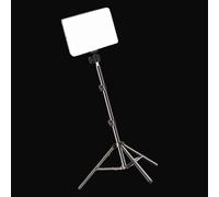 Kit di lampade per studio fotografico, con pannello luminoso a LED e treppiedi regolabili per streaming live e riprese video, treppiedi illuminazione in piedi