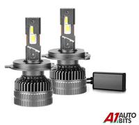 Kit Di Lampadine A LED H4 Low Hi Beam 6500Lm 6000K Doppio Tubo In Rame CanBus HQ