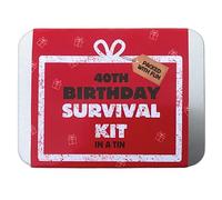 Kit di latta per compleanno, divertente e compatto, set regalo tascabile per 16°, 18°, 30°, 40°, 50°, 60°, 70°, 80°, regalo per uomini, donne, amici, familiari e colleghi (scatola di latta di