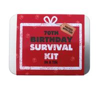 Kit di latta per compleanno, divertente e compatto, set regalo tascabile per 16°, 18°, 30°, 40°, 50°, 60°, 70°, 80°, regalo per uomini, donne, amici, familiari e colleghi (scatola di latta di