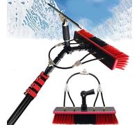 Kit di Lavaggio da 12-36 Piedi con Spazzola alimentata ad Acqua, tergivetro, Asta per la Pulizia delle finestre, Spazzola telescopica alimentata ad Acqua, Attrezzatura per la Pulizia delle f
