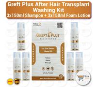 Kit di lavaggio dopo trapianto di capelli Greft Plus - 3LOT