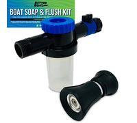 Kit di lavaggio spruzzatore e scarico motore barca, miscelatore per tubo dell'acqua per la rimozione del sale, scarico per barche per manicotti motore fuoribordo e I/O, adattatore per tubo di pulizia