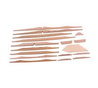 Kit di Legno Rinforzo Abete 17 Pezzi per Chitarra Acustica 41 Pollici | Materiale Marrone, Superficie Liscia, per Liutaio e Fai da Te, Aiuta a Dare Forma al Suono e Sostiene Corpo