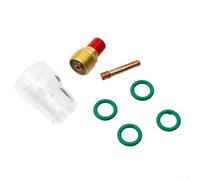 Kit di lenti a gas per torcia di saldatura TIG con accessori per elettrodi a tazza di vetro n. 12 per WP-9 WP-20 WP-25 per set di componenti tozzi (1,6 mm)