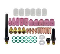 Kit di lenti a gas, taglio in Pyrex TIG Stubby, DB SR WP 17 18 26 Torcia di saldatura Tig 49pcs
