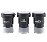 Kit di lenti di Barlow per telescopio 2X-3X-5X, accessorio per telescopio da 1,25 pollici, completamente in metallo, multi rivestito, a banda larga, con pellicola verde, per oculare astronomico