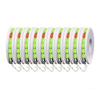 Kit di lenza da pesca con sistema galleggiante a sette stelle e pesi a taglio rapido, lenza in nylon ad alta resistenza per pesca tradizionale, include 5 ami (gancio singolo, 2,7 m)