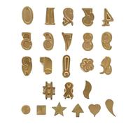 Kit di lettere a legna - Strumento di marchio di caldo, pugni alfabeti in rame | Set di personalizzazione della carta in pelle di legno con simboli di numeri per gli appassionati della personal