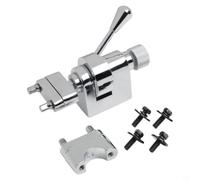 Kit di leva per rullante, in lega di zinco, regolatore regolabile per filo tamburo, accessori per l'installazione di cavi da 8,9 cm, nero (argento)