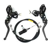Kit di leve per freno idraulico della frizione e del freno da 22 mm, con tubo flessibile del freno CNC, compatibile con moto da cross, sport, scooter, pit bike, ATV, colore nero