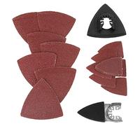 Kit di levigatura oscillante, carta vetrata multitool a gancio triangolare, 82 pezzi