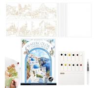 Kit di libri ad, set di cancelleria per pittura artistica a tre pieghe, kit per pittura ad, portatile, da viaggio, per ragazzi, ragazze, adolescenti, adulti, studenti