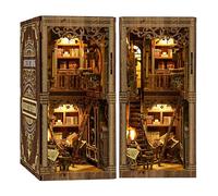 Kit di libri fai da te-Modello di edificio in miniatura con luci a LED, decorazione perfetta per scaffali e idea regalo