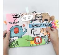 Kit di Libri per Bambini Morbidi Giocattolo per L'educazione Precoce Adatto alla Pelle per Set di Libri di Stoffa per Animali Domestici per Bambini