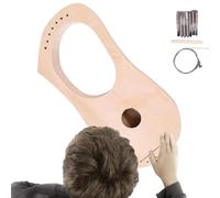 Kit di lira fai -da -te - a cornice in legno, strumenti per principianti | Lyre Harp che fa rifornimenti per gli appassionati di musica con uso artigianale dello strumento e illuminazione musica