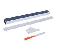 Kit di livellamento professionale per chitarra con raggio abrasivo a grana multipla da 40,6 cm, antiruggine, in lega di alluminio dentellata e lima per coronare i tasti quattro in uno, colore argento