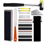 Kit di livellamento tasti, set di strumenti professionali per liutaio, con martello, lima, bilanciere per la manutenzione della chitarra
