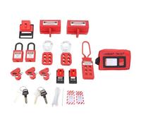 Kit di lockout tagout Sicurezza elettrica Robusta struttura robusta per applicazioni pneumatiche meccaniche con acciaio inossidabile Nylon Materiale PA Set da 20 pezzi