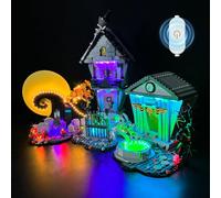Kit di luci compatibile con Lego Disney Tim Burton's The Nightmare Before Christmas Building Set (modello non incluso) - Illuminazione creativa per Lego 21351 Set da costruzione (interruttore dimmer