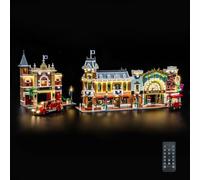 Kit di luci con telecomando compatibile con Lego Main Street, U.S.A. 43302 (senza modello), set di illuminazione a LED compatibile con Lego Main Street, modello di mattoncini U.S.A