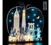 Kit di luci con telecomando compatibile con Lego New York City - The Big Apple 21066 (senza modello), set di illuminazione a LED compatibile con mattoncini Lego 21066
