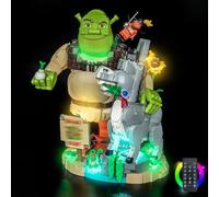 Kit di luci con telecomando compatibile con Lego Shrek, Donkey & Puss in Boots 72423 (senza modello), set di illuminazione a LED compatibile con Lego 72423 Shrek, Donkey & Puss in Boots modello di