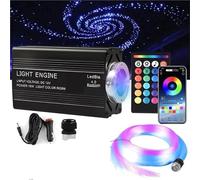 Kit di luci for tetto auto da 12 W, luci for atmosfera a LED in fibra ottica, 500/1000 pezzi, con controllo tramite app for musica meteora RGB,Alta Sensibilità(05mm 1000 2M)