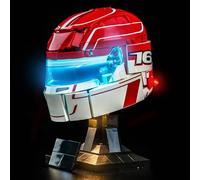 Kit di luci LED BrickBling compatibile con casco Lego Scuderia Ferrari Hp Charles Leclerc 43014, illuminazione creativa compatibile con casco LEGO, modello non incluso (versione classica leggera)