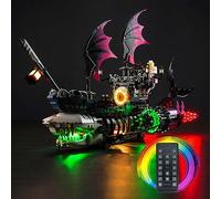 Kit di Luci Telecomando per DREAMZzz Nightmare Shark Ship 71469 Lego (non Incluso), Set Illuminazione LED per Barca di Squalo da Incubo, Regalo Creativo per Ragazzi e Adulti
