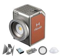 Kit di luci video micro LED standard con display LCD, controllo app, Barndoor, CRI/TLCI 96+, illuminazione continua portatile 2700-6500K per fotografia, riprese, streaming live, videoconferenza