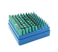 Kit di lucidatura in gomma per utensili Dremel, set da 100 pezzi con cilindro e punte per smerigliatura sagomate, compatibile con trapani, smerigliatrici e utensili pneumatici